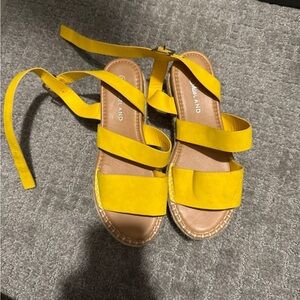 Women's Bright Yellow Sandals